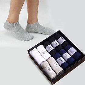 Hộp 10 đôi tất nam chống thối cổ ngắn cao cấp