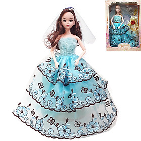 Hộp đồ chơi Búp bê barbie khớp Cô dâu, công chúa kèm phụ kiện búp bê cho bé (giao mẫu ngẫu nhiên)
