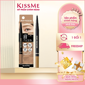 Bút Chì Sáp Kẻ Lông Mày Chống Trôi Lõi Siêu Mịn Kissme Heavy Rotation Eyebrow Pencil 0,09g ( Nâu Tro )