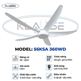 Mua Quạt trần một đèn Klasse 56KSA 360WD hàng chính hãng