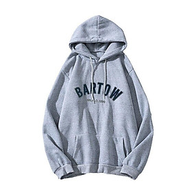 Áo Hoodie nỉ Nam nữ in chữ BARTOW hoodie tay dài