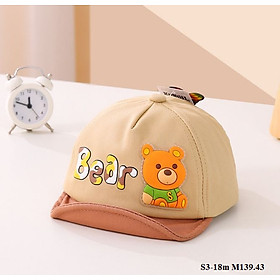 M139 Mũ vành mềm cho bé/ Mũ cho bé/ Mũ vành mềm Bear S3-18m