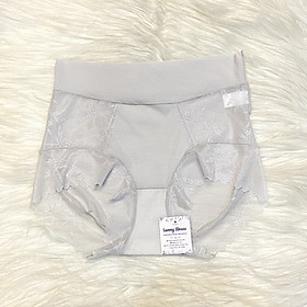 Quần lót nữ lưng cao 7802 ren lưới mềm mại ôm body thon gọn không lộ viền may