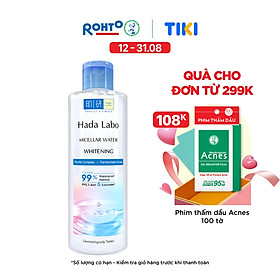 Nước tẩy trang sạch sâu dưỡng trắng Hada Labo Micellar Water Whitening 240ml
