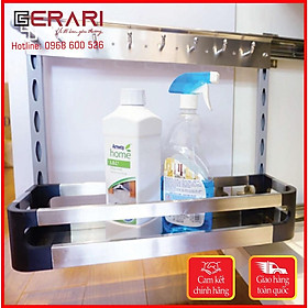 Kệ đựng chất tẩy rửa bằng inox (dạng hộp bóng mở cao cấp)