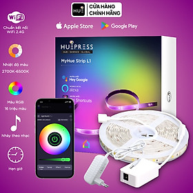 Đèn led dây thông minh HUEPRESS myHue Strip L1 cao cấp WIFI 16 triệu màu RGBCW - Điều khiển bằng app