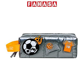 Bóp Viết Thể Thao Soccer Phối Hình Bóng Đá - Yescholar 9426 - Màu Bạc