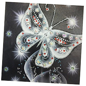 5D DIY Partial Special Shaped Diamond Painting - Butterfly Rhinestones Picture, Crystal Embroidery Arts Kit for Home Wall Decor