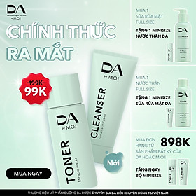 Combo mini sữa rửa mặt và toner DA by M.O.I