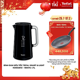 Bình đun siêu tốc Tefal Smart & Light KO850810 – 1800W, 1.7L – Hàng Chính Hãng