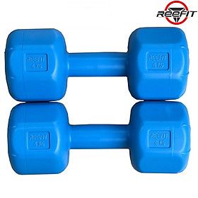 Bộ 2 tạ tay nhựa bát giác 4kg reefit