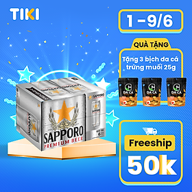 Bia Sapporo Premium - Thùng 6 lon 650ml