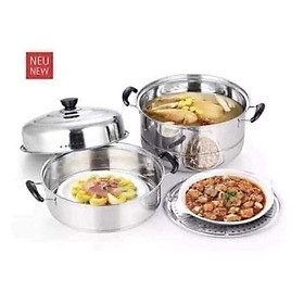 nồi hấp 3 tầng inox 28cm