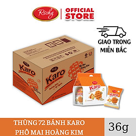 MIỀN BẮC  BÁNH TƯƠI - HSD 45 NGÀY Thùng 72 bánh Karo Hoàng Kim