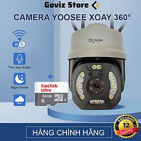 Camera wifi Yoosee 4 Râu 17 Led FULL HD 6.0Mpx, Xoay 360° Chuyên Dụng Ngoài Trời - Hàng Nhập Khẩu