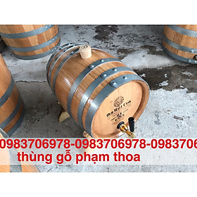 Thùng ngâm ủ rượu gỗ sồi 10lit(gỗ sồi đỏ nhập khẩu)