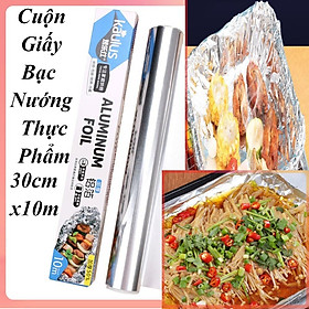 Mua Cuộn Giấy Bạc Nướng Thực Phẩm ALUMINUM FOIL 30cmx10m dùng cho nồi chiên không dầu nướng thịt  cách nhiệt bọc thức ăn