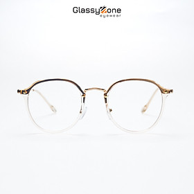 Gọng kính cận, Mắt kính giả cận nhựa dẻo Form Tròn Unisex Nam Nữ Alida - GlassyZone