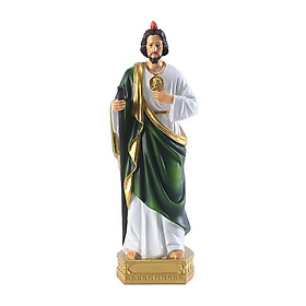 8.5" Small Jesus Resin Figure Religious Decor Hand Painted Statue Sculpture