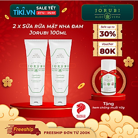 Rẻ Hơn Với Combo Sữa Rửa Mặt Dịu Nhẹ Jorubi Chiết Xuất Nha Đam 100ml