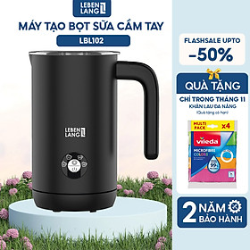 Mua Máy đánh bọt cà phê  tạo bọt sữa Lebenlang LBL102  500W  240ml  4 chế độ đánh nóng lạnh  tặng kèm 1 lò xo bảo hành 2 năm - hàng chính hãng
