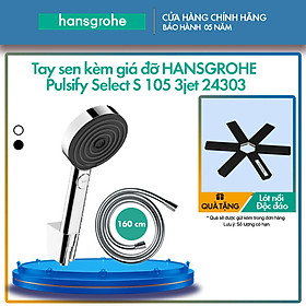 Tay sen kèm giá đỡ hansgrohe Pulsify Select S 105 3jet 24303