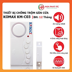 Hình ảnh Thiết bị chống trộm gắn cửa, Báo trộm gắn cửa Komax KM-C03 - Hàng Chính hãng