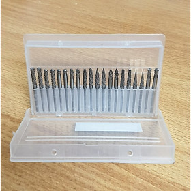 Mua bộ 20 mũi mài khắc vonfam chân trụ 3ly dùng cho máy khoan mài khắc mini đa năng