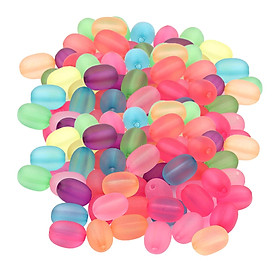300pcs Oval Beads Jewelry Making Acrylic Loose Bead Craft Project Charms