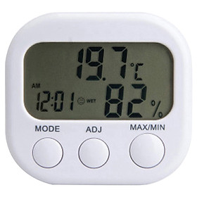 Digital Hygrometer Thermometer Indoor Humidity Meter Mini Room Thermometer Accurate Humidity Gauge with Alarm Clock