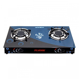 Bếp ga đôi hồng ngoại mặt kính hoa văn Fujishi - Hàng Chính Hãng
