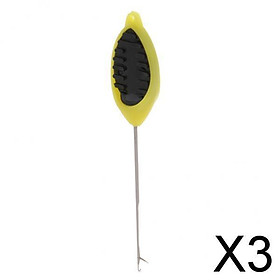 3x1 Piece Fishing Baiting Needle Latch Needle with Non-Slip Handle Easy Grip