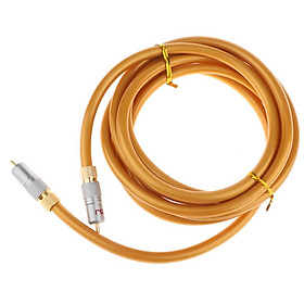 Gold 75 Ohm  Digital Coaxial RCA Cable Male to Male 1m