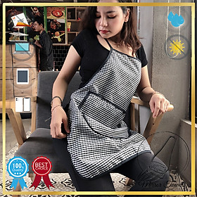 Mua Bộ 2 tạp dề nấu bếp  thiết kế đơn giản  có túi đựng điện thoại phía trước  kích thước freesize  chất liệu vải dù mỏng  không thấm nước