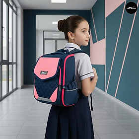 Balo Chống Gù Bé Gái Xbags XB 3107 - Cặp Học Sinh Tiểu Học Siêu Nhẹ, Chống Thấm Nước, Thiết Kế Công Thái Học Bảo Vệ Cột Sống