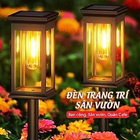 Đèn năng lượng mặt trời trang trí sân vườn, đèn vonfram dài, an toàn, dễ dàng lắp đặt- K2046