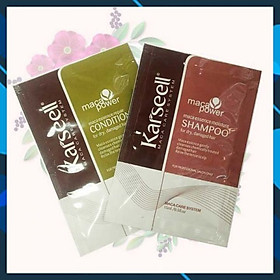 Cặp dầu gội xả gói Karseell Maca Collagen mềm mượt cực thơm 15ml*2