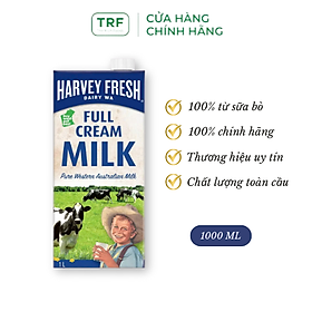 Sữa tươi tiệt trùng nguyên kem Harvey Fresh Full Cream nhập khẩu Úc 1 lít