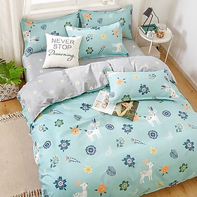 Bộ Set Chăn Ga Gối Dành Cho Giường Nệm Và Vỏ Gối Cotton Korea ADU79 Bedding Đủ Kích Thước Trải Nệm 1m4, 1m6, 1m8 CÓ VỎ CHĂN - KO VỎ ÔM Mềm Mại Mịn Màng