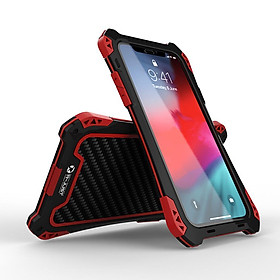 Phone Silicone Metal Case Shockproof Protective Cover for iPhone X/XS black