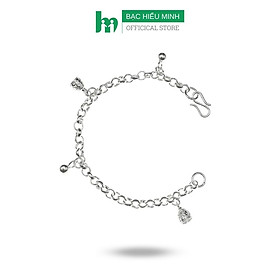 Lắc tay, vòng tay bạc ta chuông cho bé bạc hiểu minh lte537