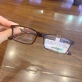 Gọng kính VIGCOM mắt vuông,chất liệu siêu nhẹ, gọng dẻo from cực dễ lên mặt, nhiều màu lựa chọn đa dạng
