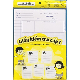 Sách - Combo 5 tập giấy kiểm tra cấp 1 (15 tờ đôi) - ndbooks