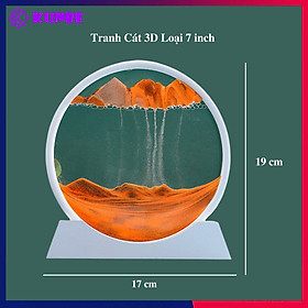 Mua Tranh Cát Chảy Chuyển Động 3D KUNBE Nhiều Mẫu Trang Trí Nhà Cửa Bàn Làm Việc  Giảm Stress - Màu Vàng - Tròn Viền Trắng 7inc