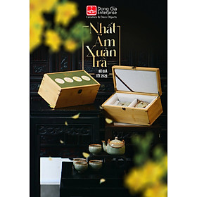 Bộ QT hộp tre ấm mùa xuân nhỏ + 04 chén DG24 (Men 0037) - Đông Gia