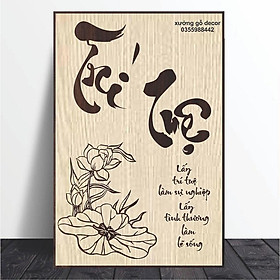 Mua Tranh bằng Gỗ MDF phòng khách Tranh Thư Pháp Treo Tường Bằng Gỗ Trang Trí Nhà Cửa  Quà Tặng  Quà Sinh Nhật KT 30x45cm