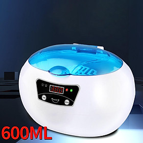 Portable Ultrasonic Cleaner 600mL Mini for Jewelry Necklaces Glasses Denture