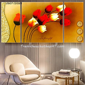 Mua Tranh thêu chữ thập hoa tulip hiện đại D1311 - tự thêu