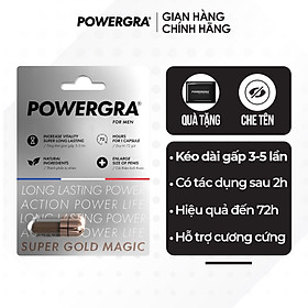 Viên uống tăng cường sinh lý nam giới Powergra For Men (Super Gold Magic) - Vỉ 1 viên