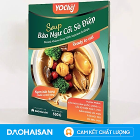 Chỉ giao HCM Soup Súp Bào Ngư Cồi Sò Điệp Hộp 550g